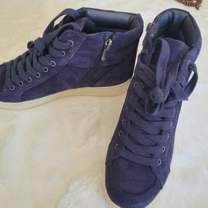 Sam Edelman High Tops suede size 8 zipper sneaker